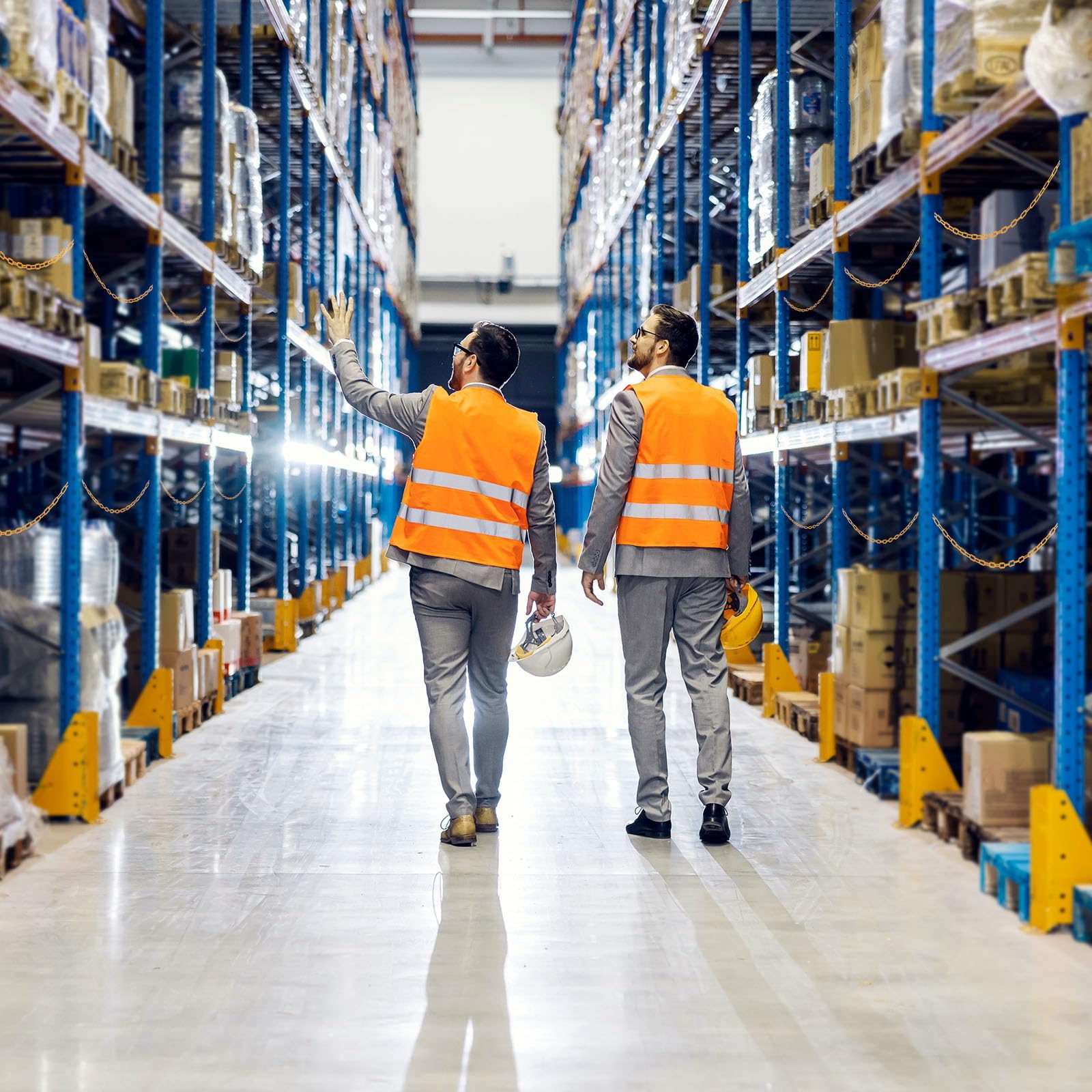 PATIKIL Chaîne plastique jaune 164 pieds 8mm pour le contrôle foule | Chaîne barrière sécurité plastique large Longue, le stationnement la clôture la décoration chantier construction