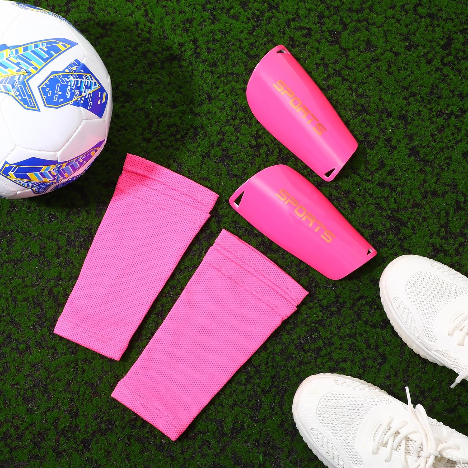 Syhood Soccer Shin Guards for Kids Youth Teens Adults Shin Pads and Sock Sleeves for 3-15 Years Old Children Boys Girls Protection Gear EVA Cushion Protection for Soccer Football Game - Image 5