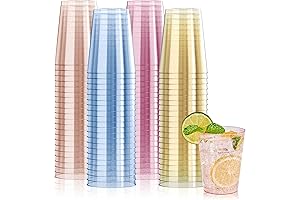JOLLY CHEF 100 Pack 10 oz Colorful Plastic Cups - Vibrant Party Essentials