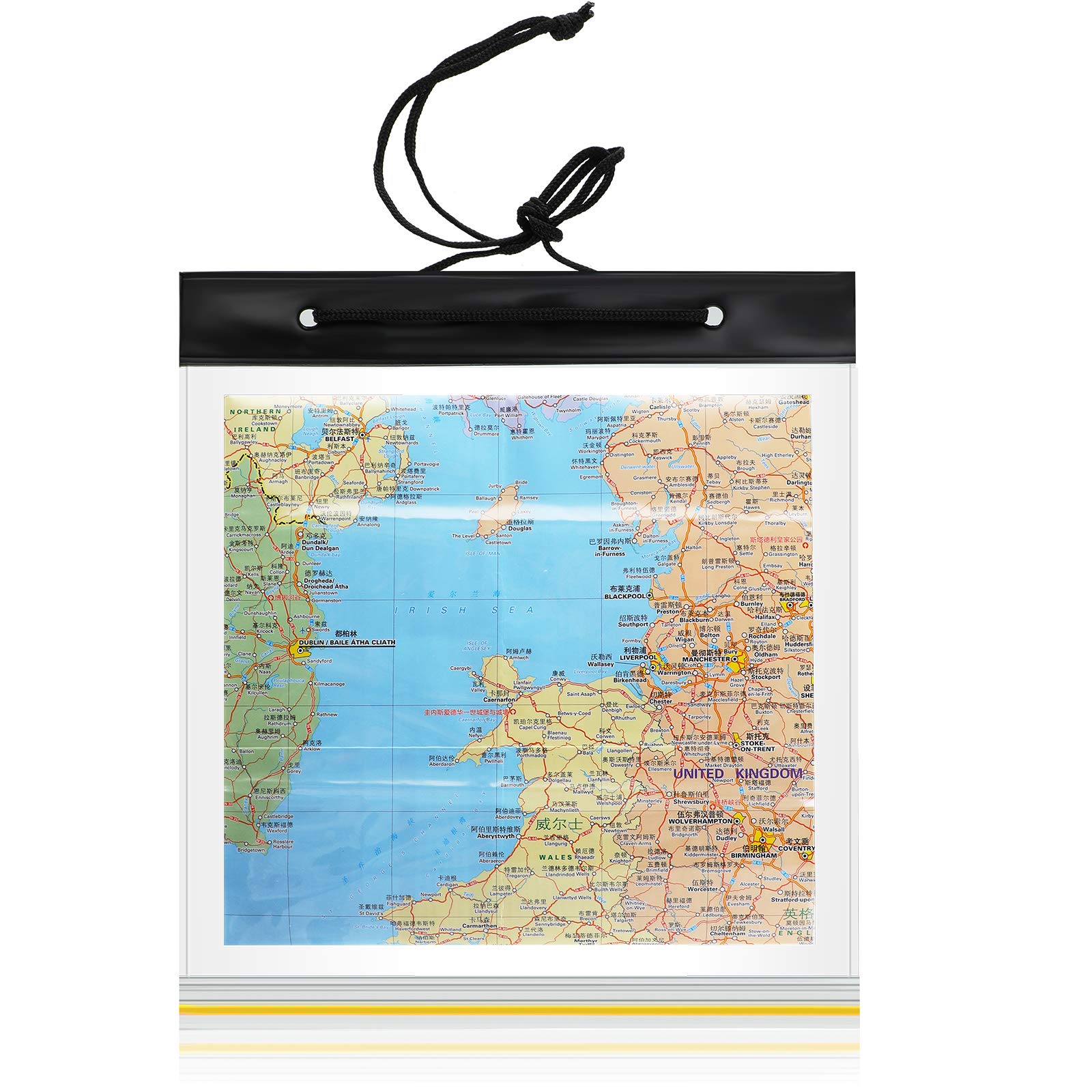 Sumind Waterproof Map Case Clear Map Holder Waterproof Walking A4 Map Cover Hiking Plastic Map Pouch Military Transparent For Hiking Walking Camping PVC 31 X 28 Cm