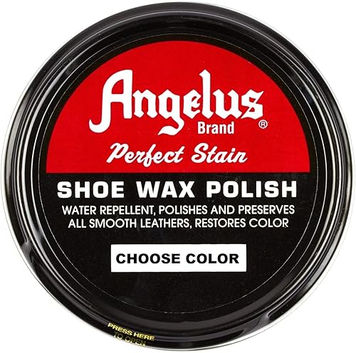 Angelus Perfect Stain - Cera para zapatos, negro, 3 onzas