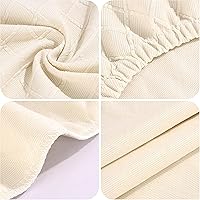 Vista 7 de YISUN Fundas de taburete rectangulares, paquete de 2 fundas elásticas impermeables para asiento de silla de montar, taburetes de bar, sillas de bar