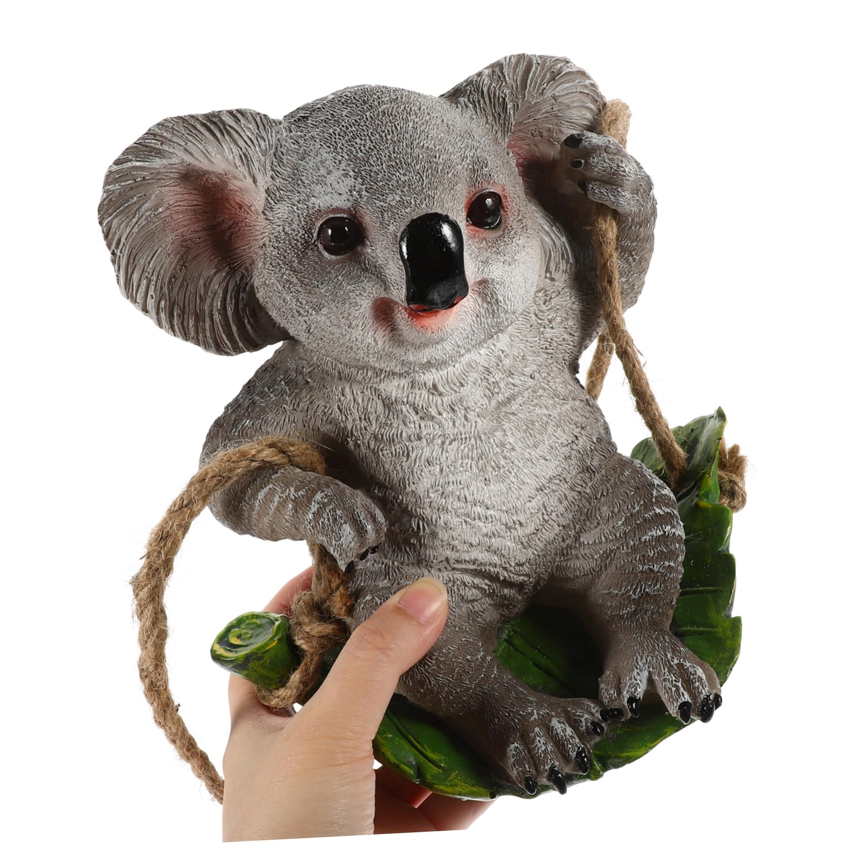 Delikatna Dekoracja Koala z Żywicy Wisząca Figurka Zwierzęca Do Ogrodu Lekka i Przenośna Ozdoba Zewnątrz Unikalny Design Do Dekoracji Podwórka