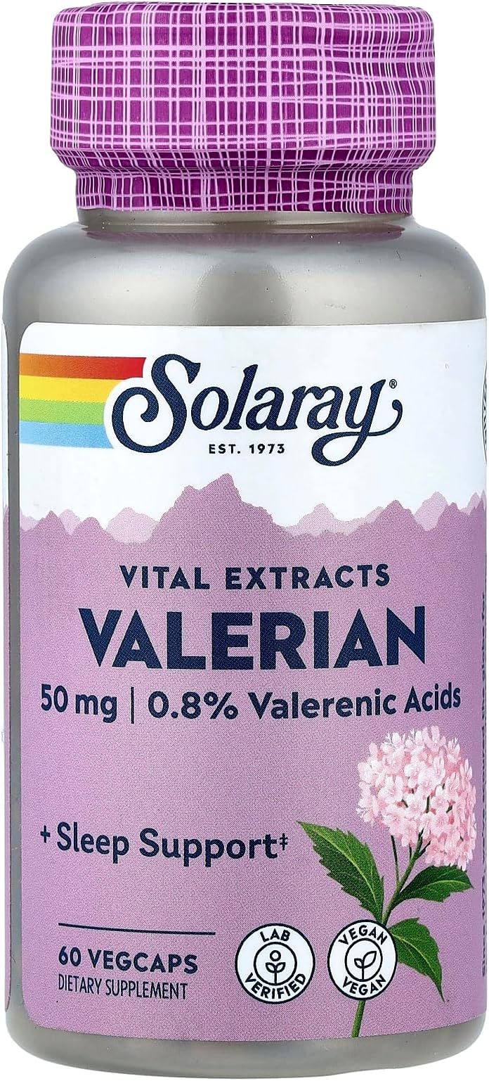 Valerian Root Extract 50 mg | Relaxation Support for a Healthy Sleep Cycle | 0.8% Valerenic Acids | 60 CT