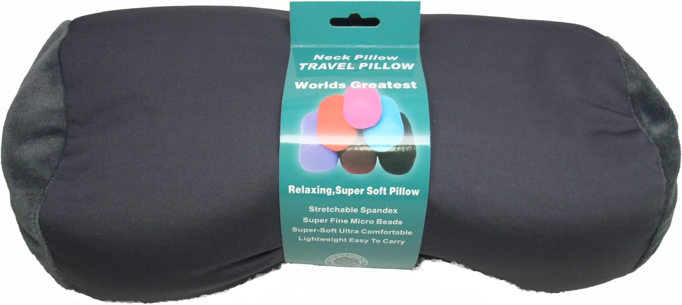World's Greatest Neck & Travel Pillow Micro-bead Fill (Charcoal)