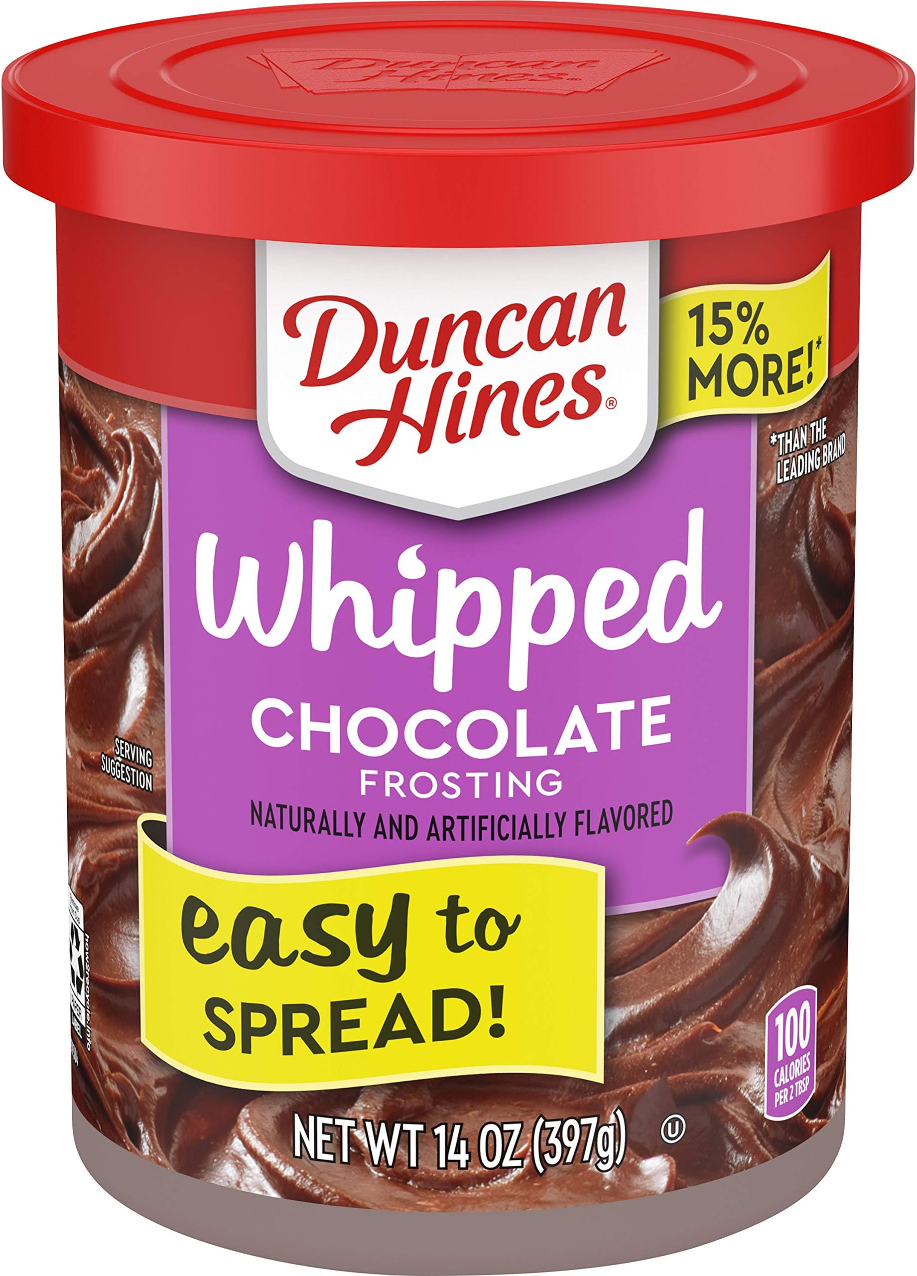 Duncan Hines Whipped Frosting Chocolate, 14 Oz Tub
