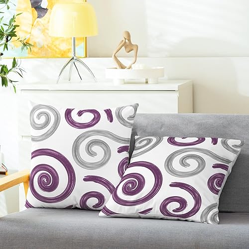 Miniatura 9 de CaliTime Juego de 2 fundas de almohada decorativas de vellón en dos tonos, con textura geométrica abstracta de conchas marinas para sofá, cama,