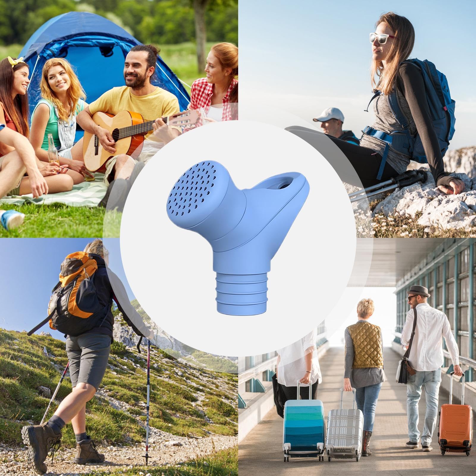 Bottiglie d'acqua per docce – doccetta portatile da campeggio, pompa di risciacquo per esterni, ugello doccia da viaggio, dispositivo di lavaggio, soffione doccia portatile per pesca, campeggio