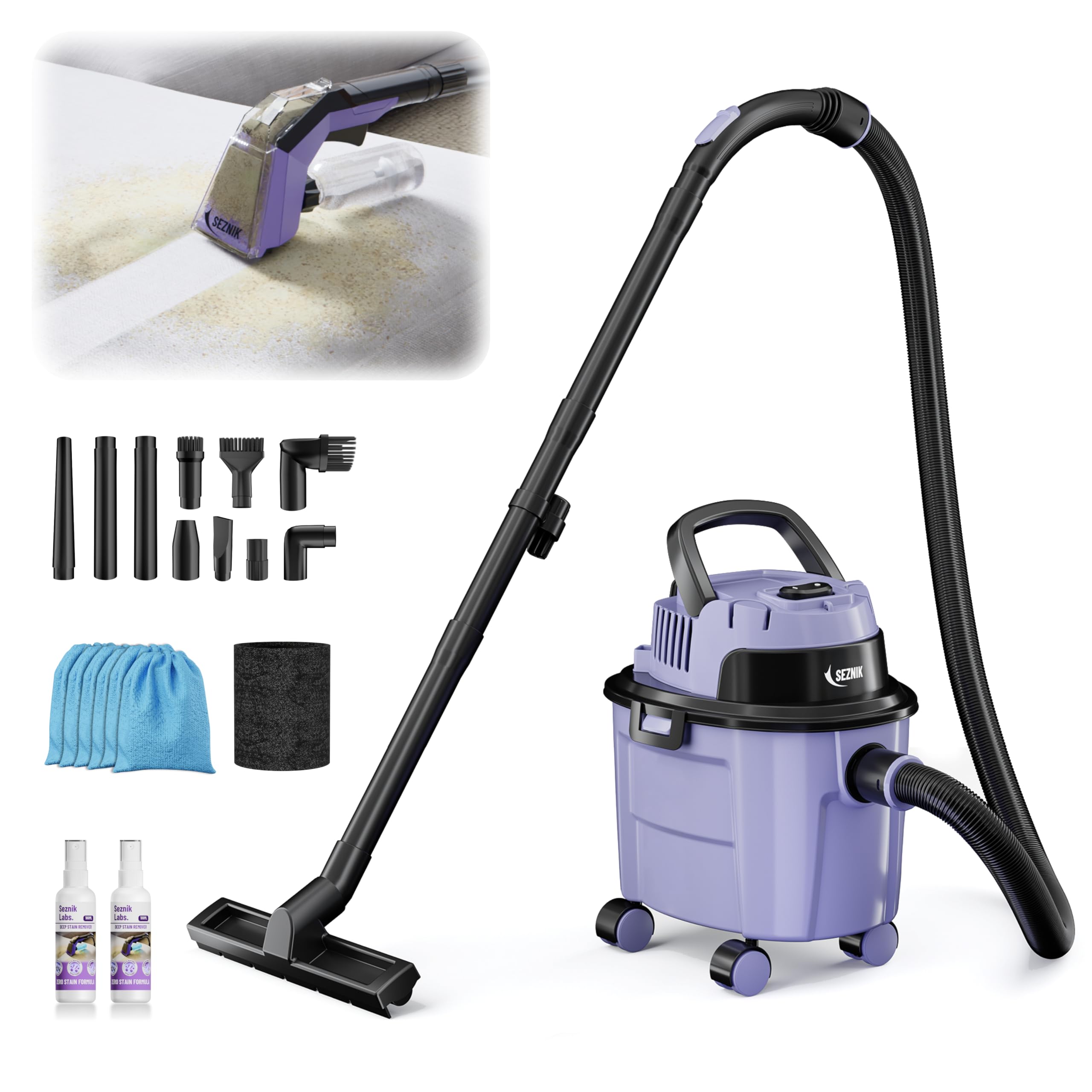 Sponsored Ad - Mighty Wet and Dry Vacuum Cleaner for Home | Spot Cleaning & Blowing | 1300Watt, 20KPA Suction | 9 Attachments | 6m BIS Cord | Includes Free 1 Year Maintenance Kit Worth ₹2699 | 1 Year Warranty