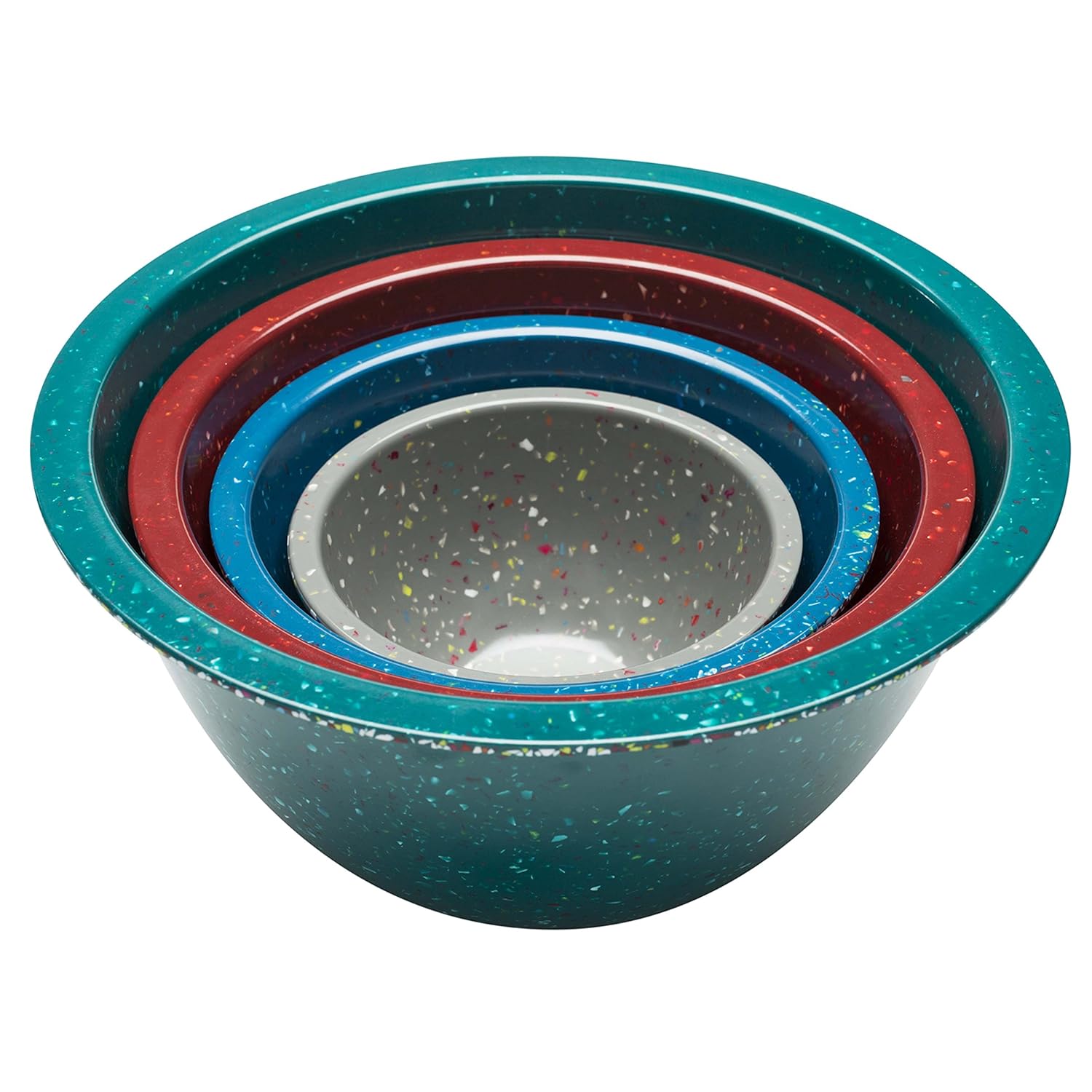 Buy Zak! Designs Confetti Mixing Bowls (4 Piece Set), Durable and BPA
