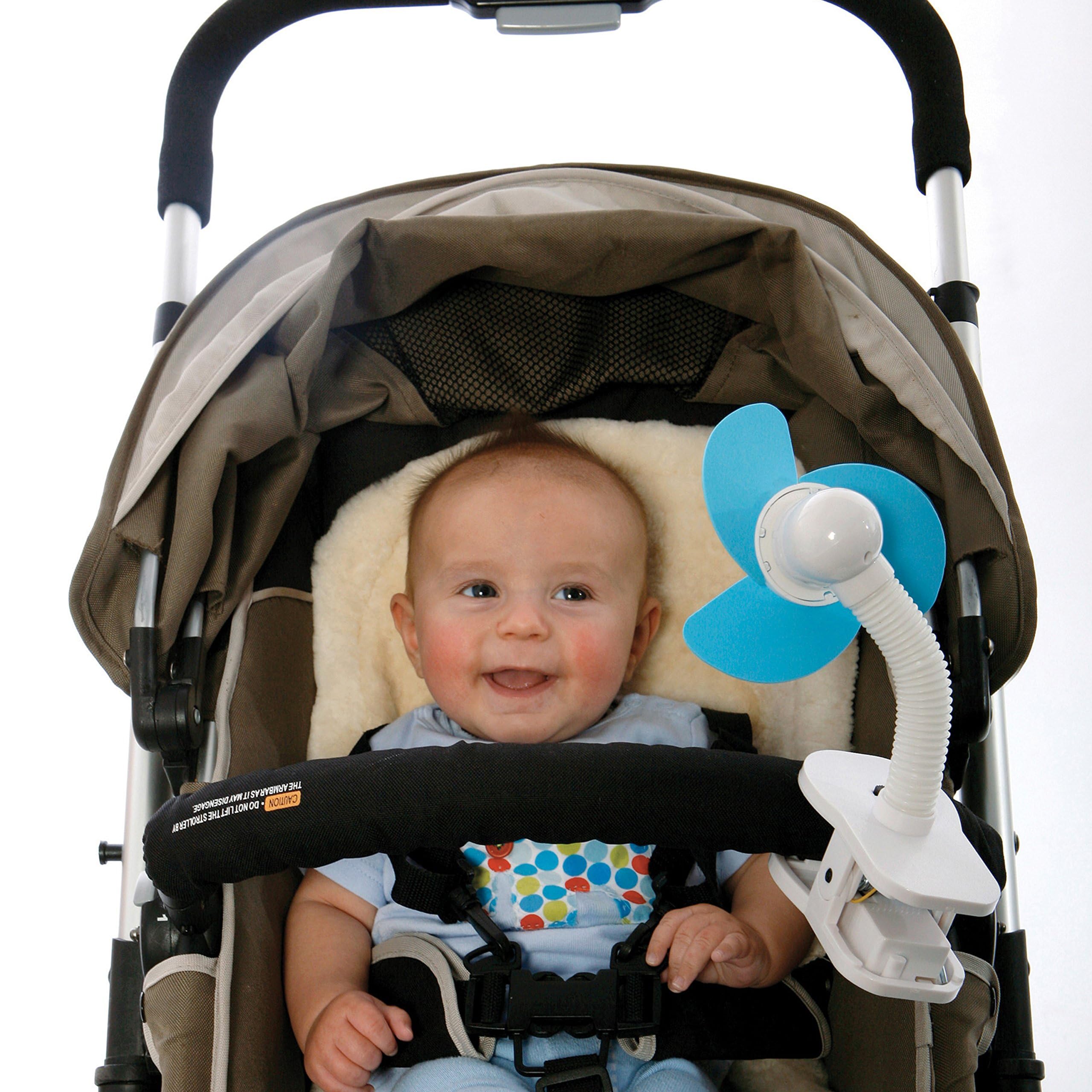 DREAMBABY Stroller Fan - Ventilatore Portatile da Passeggio (Colore: Bianco & Rosa