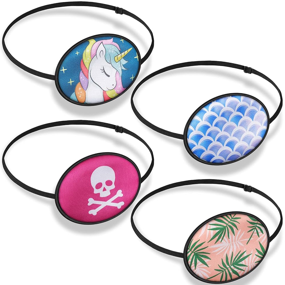 Amazon.com: 4 Pcs Eye Patch for Kids Adjustable Single Eye