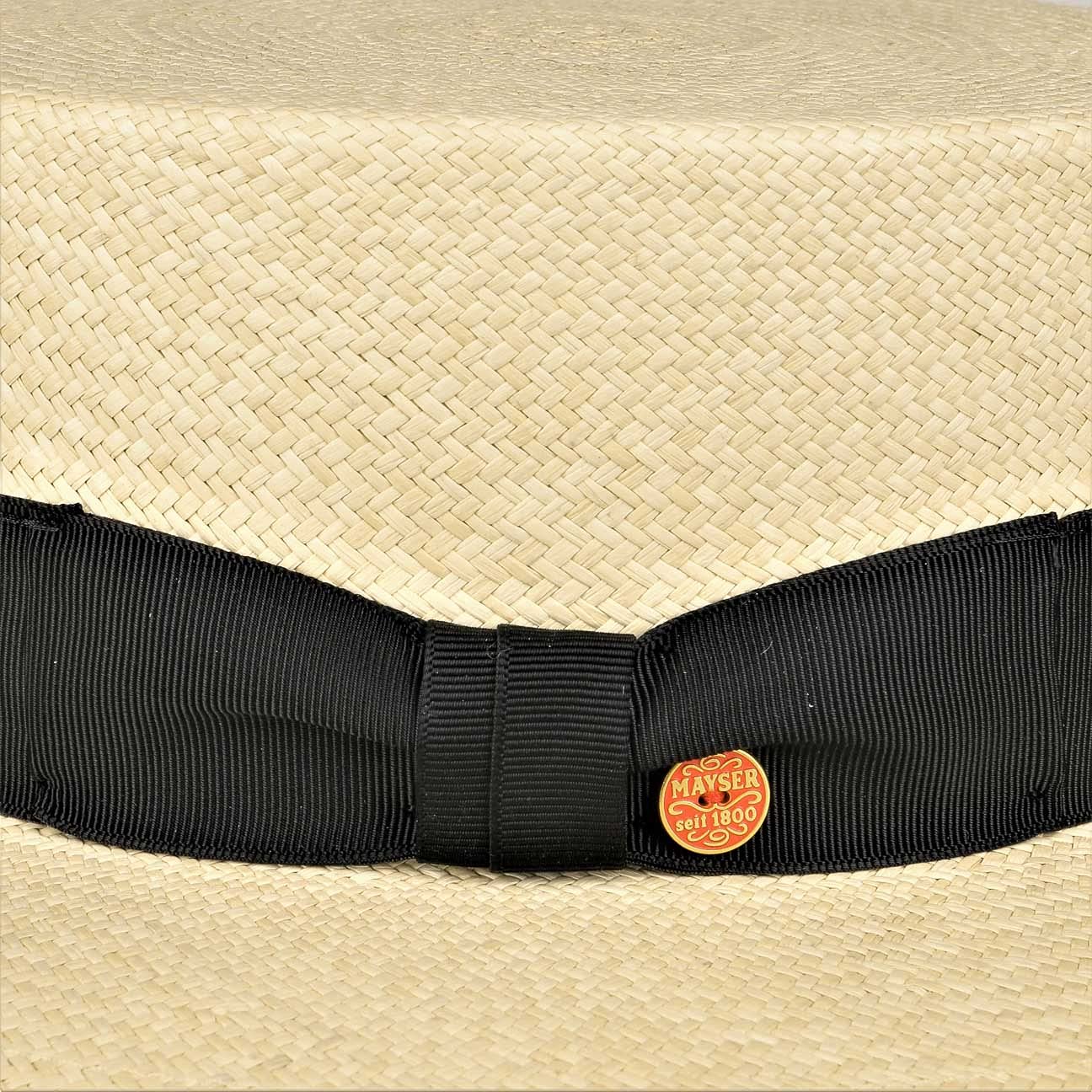 Mayser Gondolo Sombrero canotier de Panama de Paja Hecho en UE Unisex Primavera Verano