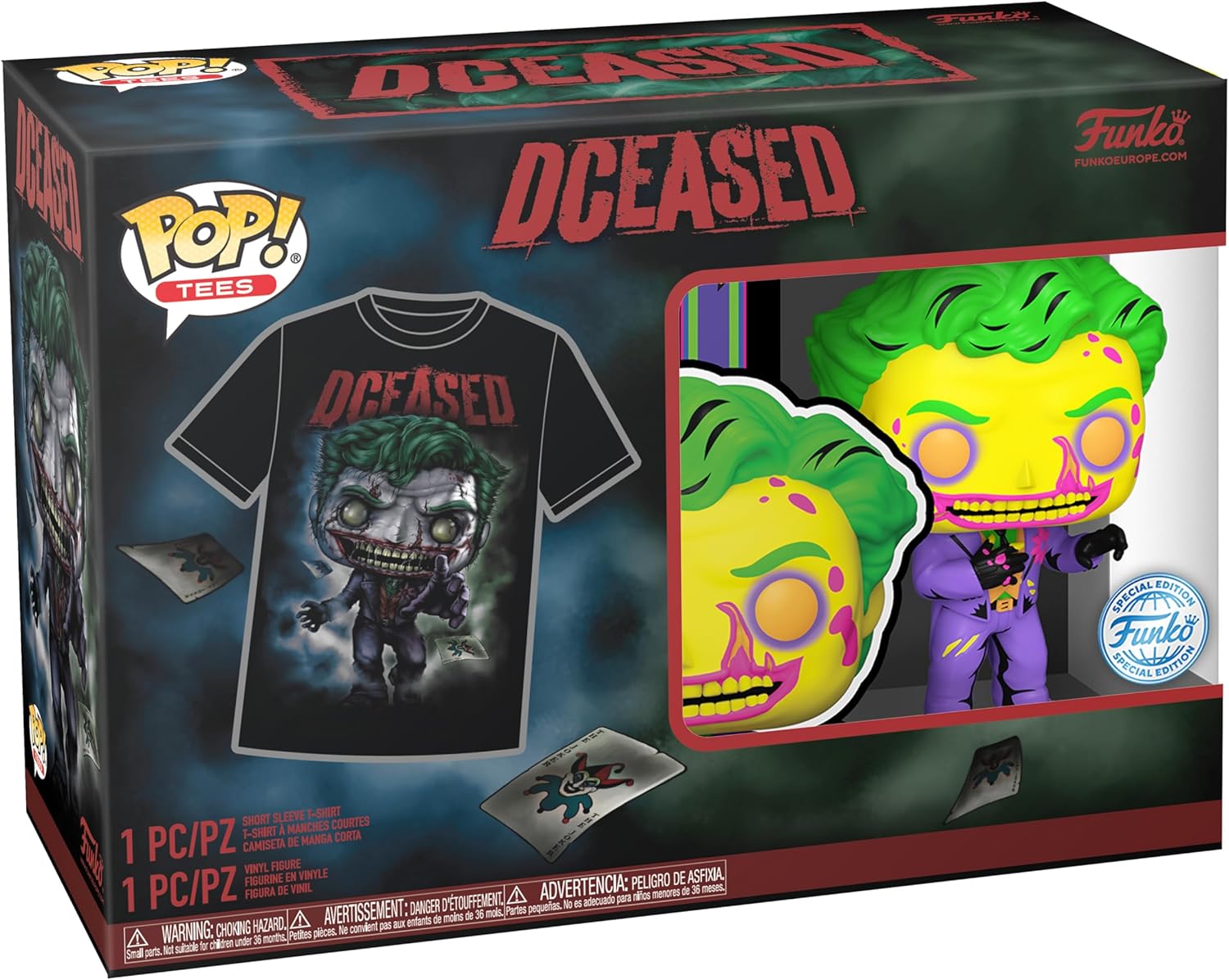 Funko Pop! & Tee: DC - Joker CC - Extra Large - (XL) - DC Comics - T-Shirt - Clothes with Collectable Vinyl Figure - Gift Idea - Toys and Short Sleeve Top for Adults Unisex Men and Women