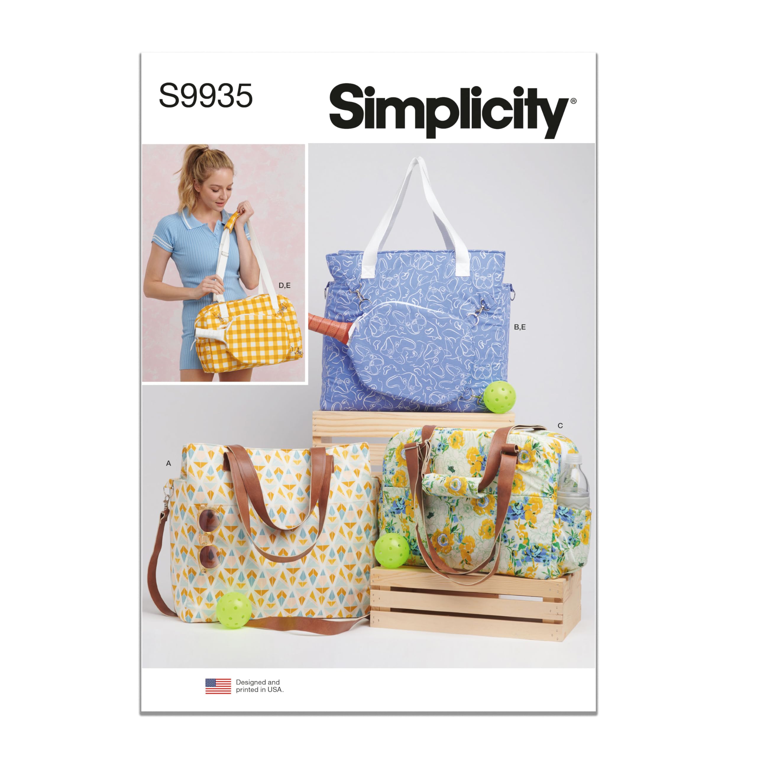 Patron de couture SS9935OS Simplicity pour créer une housse de pagaie de pickleball