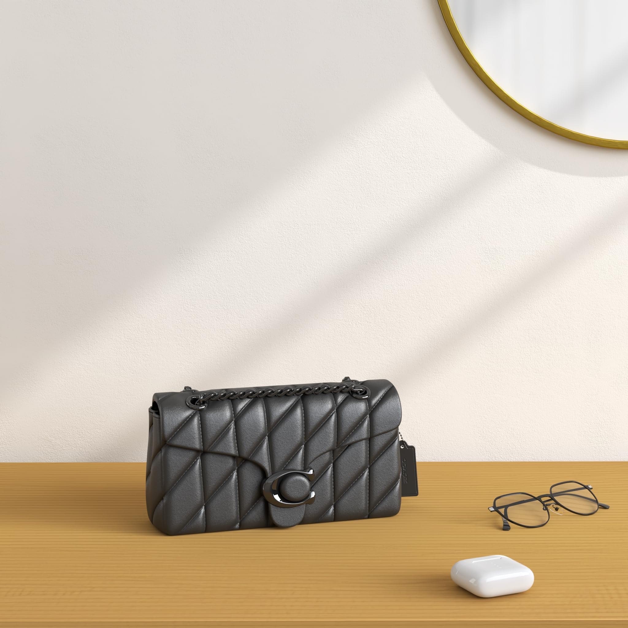 Coach Quilted Tabby Shoulder Bag 26 with Chain