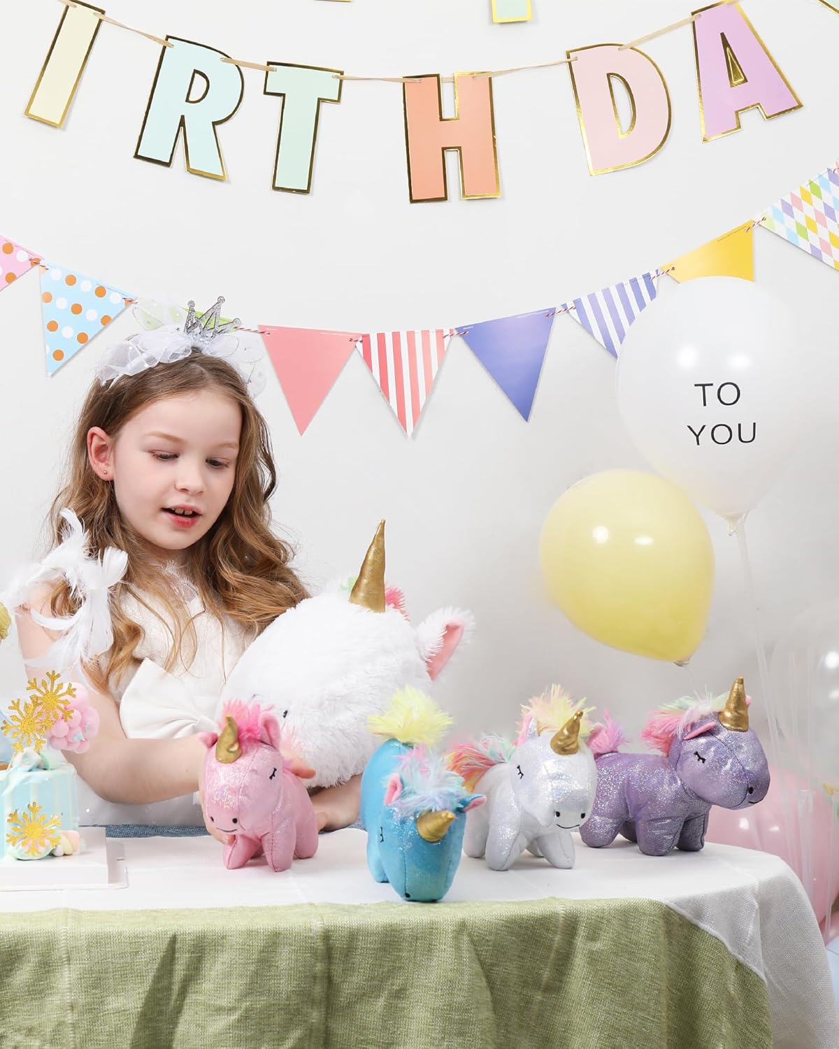 Tezituor 24 Inches Unicorn Plush Toy Set for Girls,Small Unicorn Stuffed Animal, 5Pcs Unicorns in Mommy’s Belly,Soft Unicorn Stuffy with Babies Plushie,Kids Women Gifts Christmas Valentines White