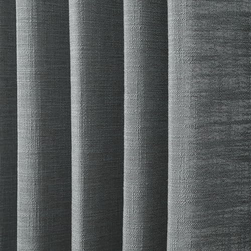 Miniatura 37 de Drapifytex Cortina plisada de lino sintético, cortina para oscurecer la habitación, 56 pulgadas de ancho x 96 pulgadas de largo, cortina de cobre 26