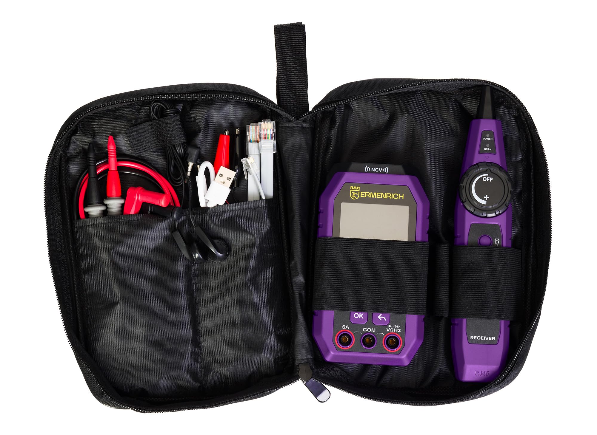 Ping SM75 Tester Cavi di Rete con Test PoE NCV Lunghezza CAT5/6 | Tester Multifunzionale Ricaricabile con Multimetro Voltmetro Ohmmetro Amperometro Porto RJ45 STP/UTP e Doppini Intrecciati