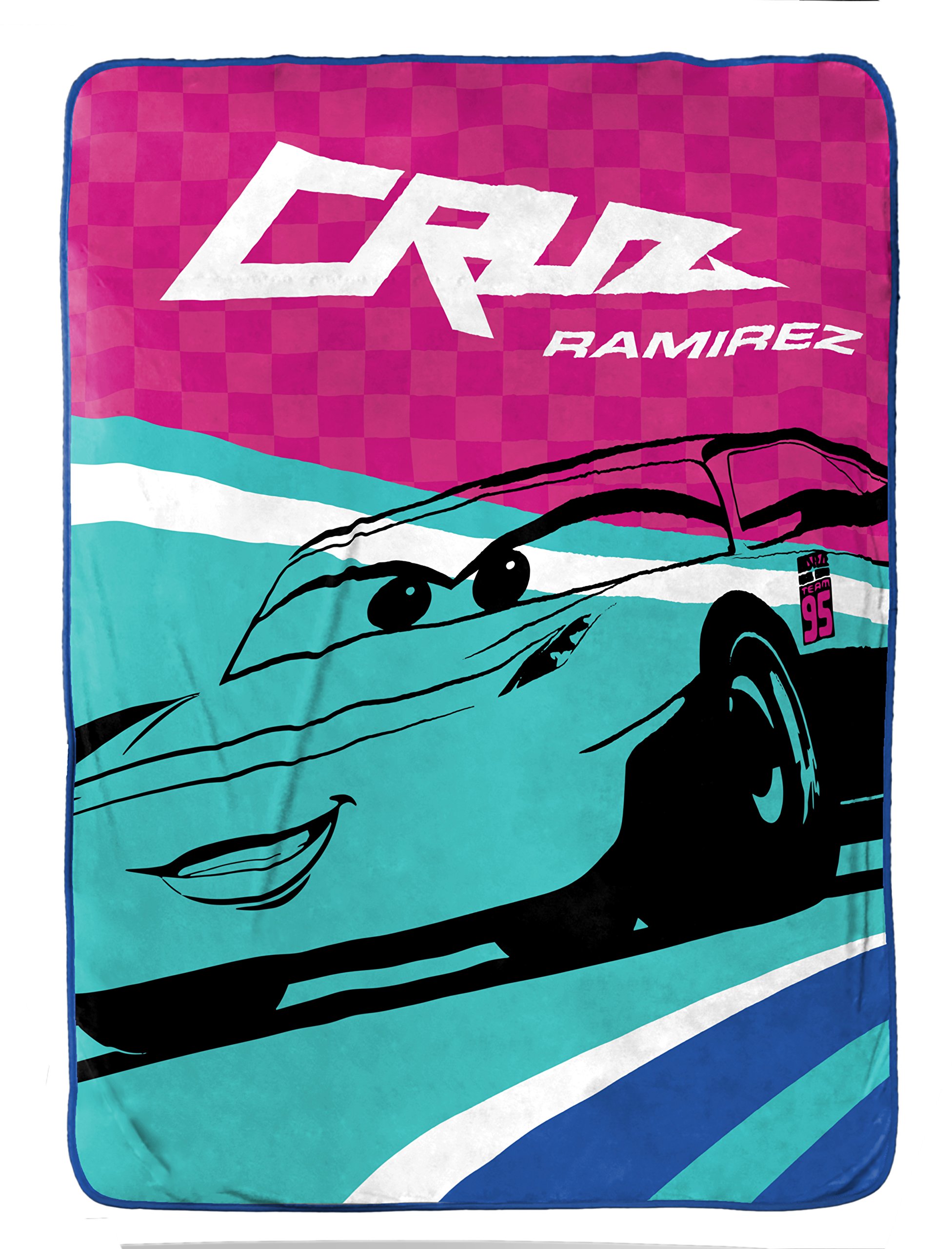 Amazon.com: Disney/Pixar Cars 3 Movie Cruz Plush Pink/Teal/Blue 62 x 90  Twin Blanket with Cruz Ramirez (Official Disney/Pixar Product) : Home u0026  Kitchen