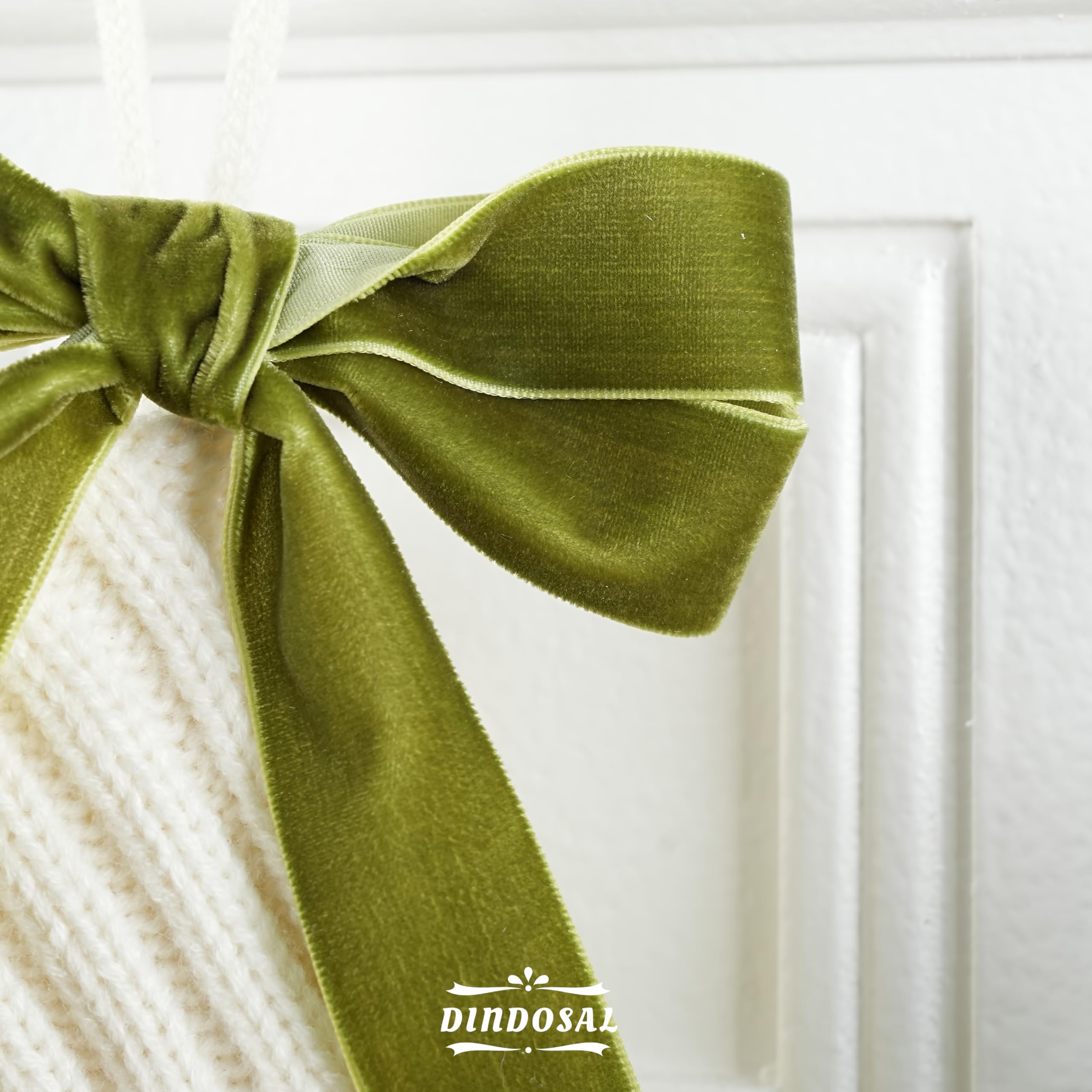 Moosgrünes Samtband, 2,5 cm, einseitiges grünes Samtband für Hochzeit, Band für Geschenkverpackungen, Haarschleifenband, Band zum Basteln – 9,1 m