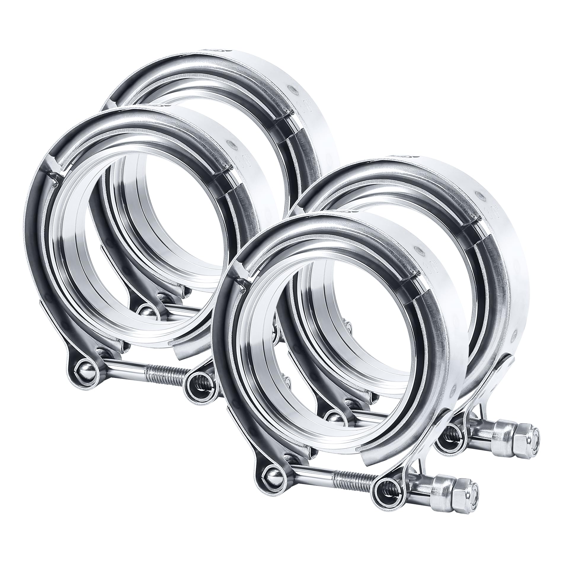 EVIL ENERGY 3.0 Inch V Band Clamp with Flange Male Female Mild Steel