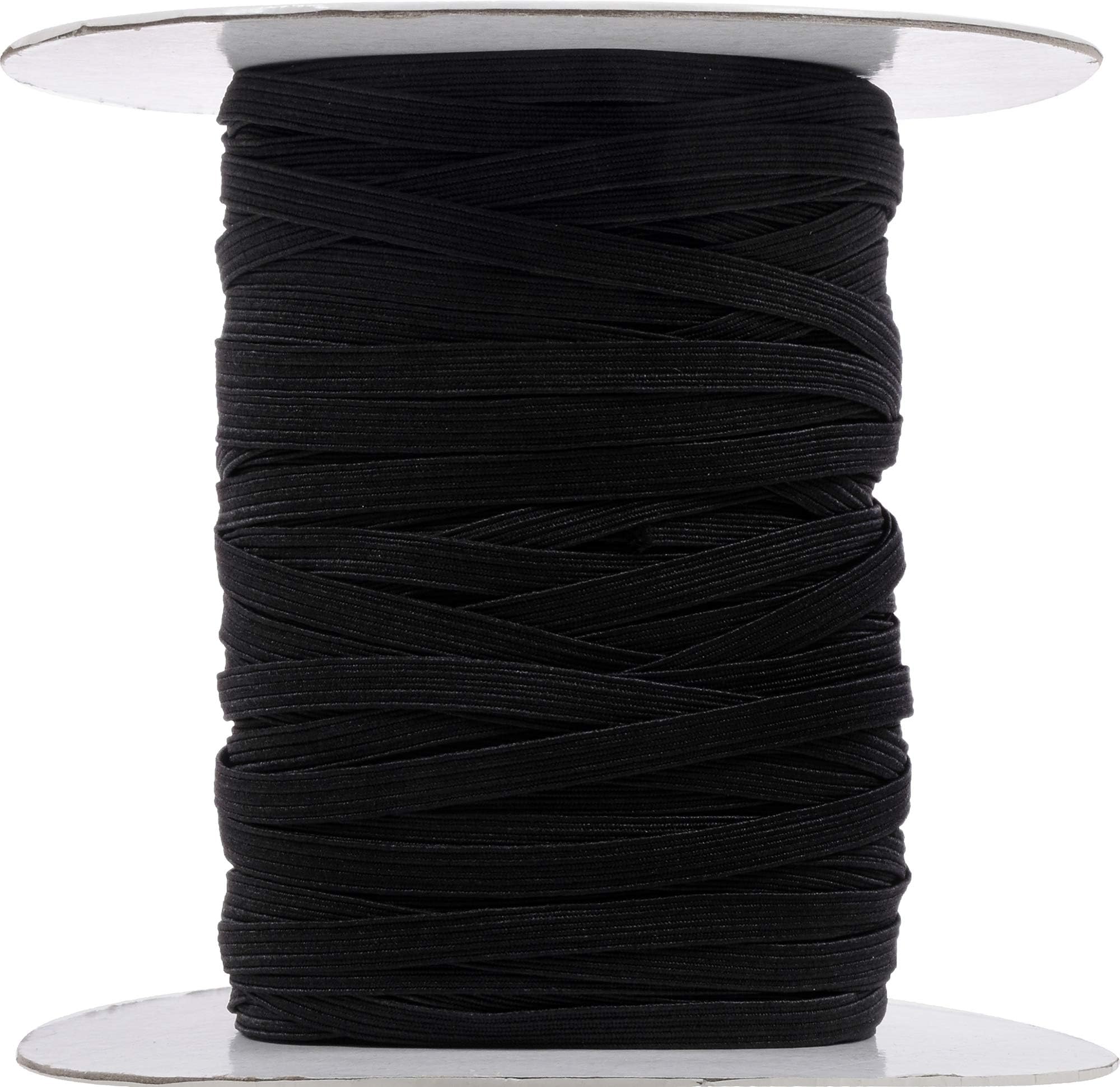 Stretchrite 1PSS14BLCK 1/4-Inch by 100-Yard Black Braided Polyester Elastic Spool,