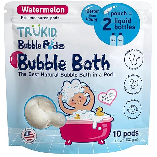 Miniatura 82 de TruKid Bubble Podz - Baño de burbujas para niños, niños pequeños y bebés, bomba de baño suave y refrescante sin lágrimas para piel sensible con