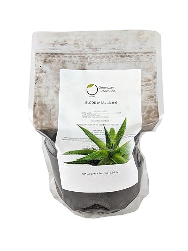 Miniatura 1 de Greenway Biotech - Harina de sangre 13-0-0 para flores, frutas, verduras, plantas, fertilizante de nitrógeno, alimento vegetal para jardinería