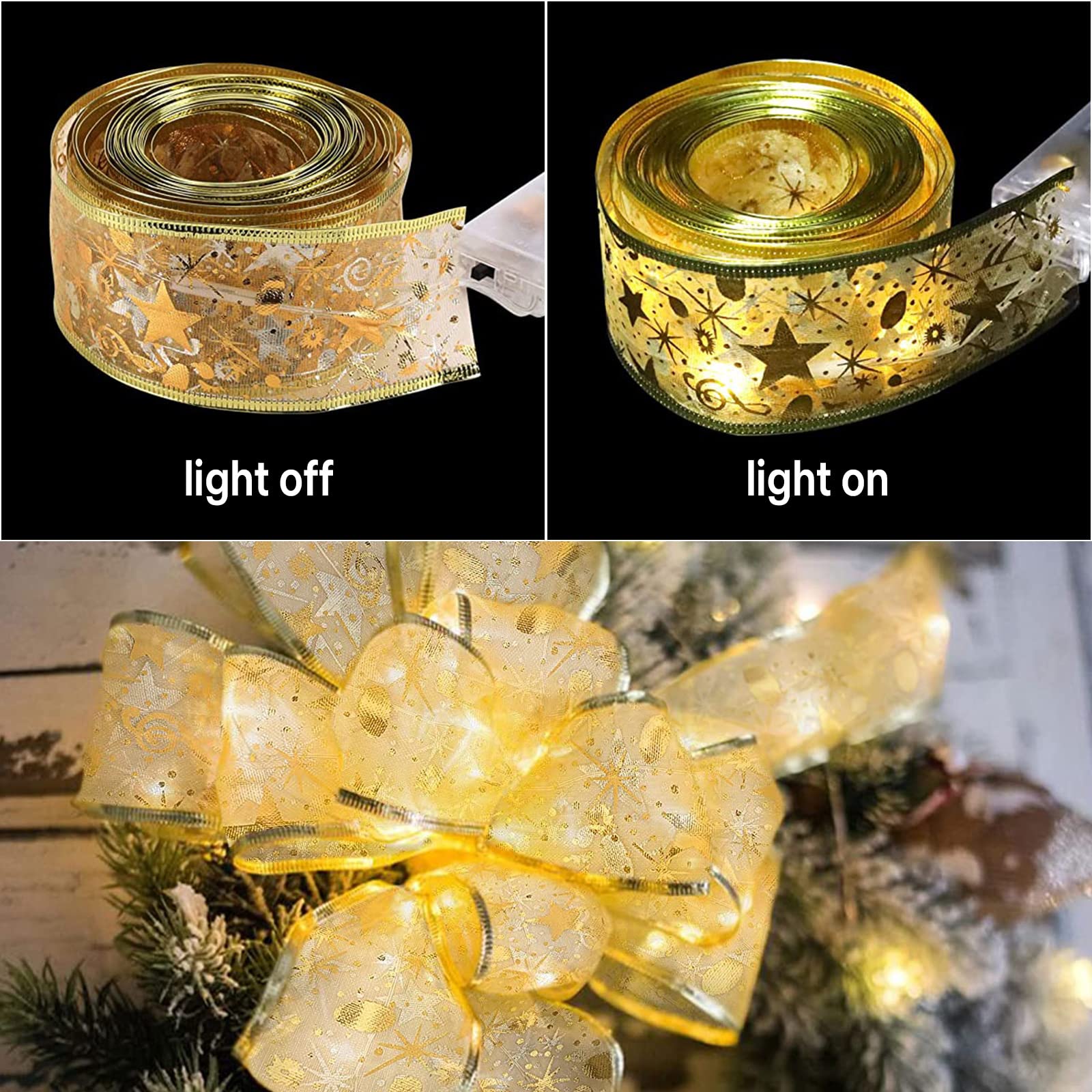 Luci per Finestra dell'Albero di Natale a Doppio Colore – 8 Modalità, Timer, Impermeabili per Decorazioni Interni/Esterni