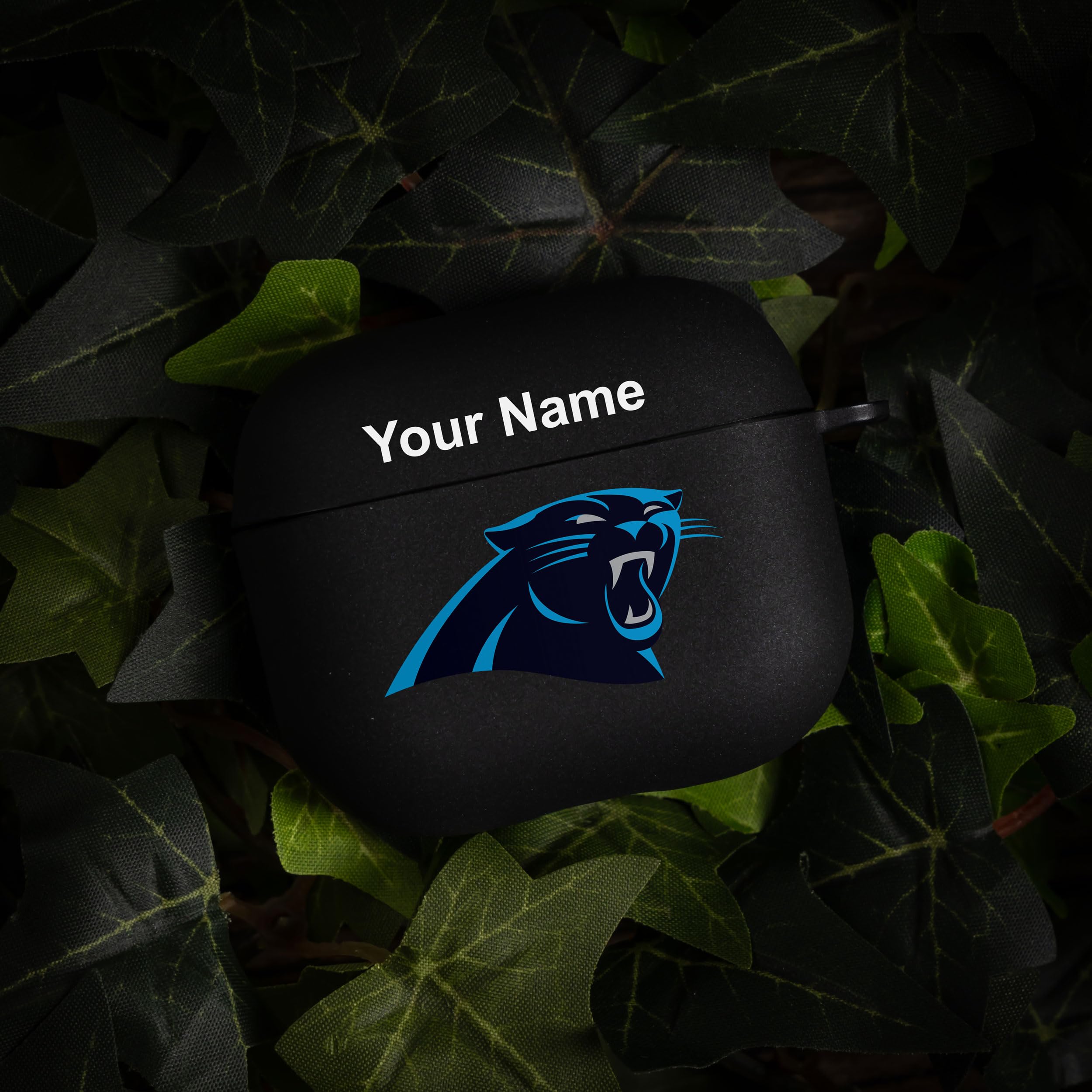 Carolina Panthers Custom Name HD Case Cover Compatible with Apple AirPods Gen 3 (Black)
