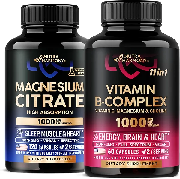 NUTRAHARMONY Vitamin B Complex & Magnesium Citrate Capsules