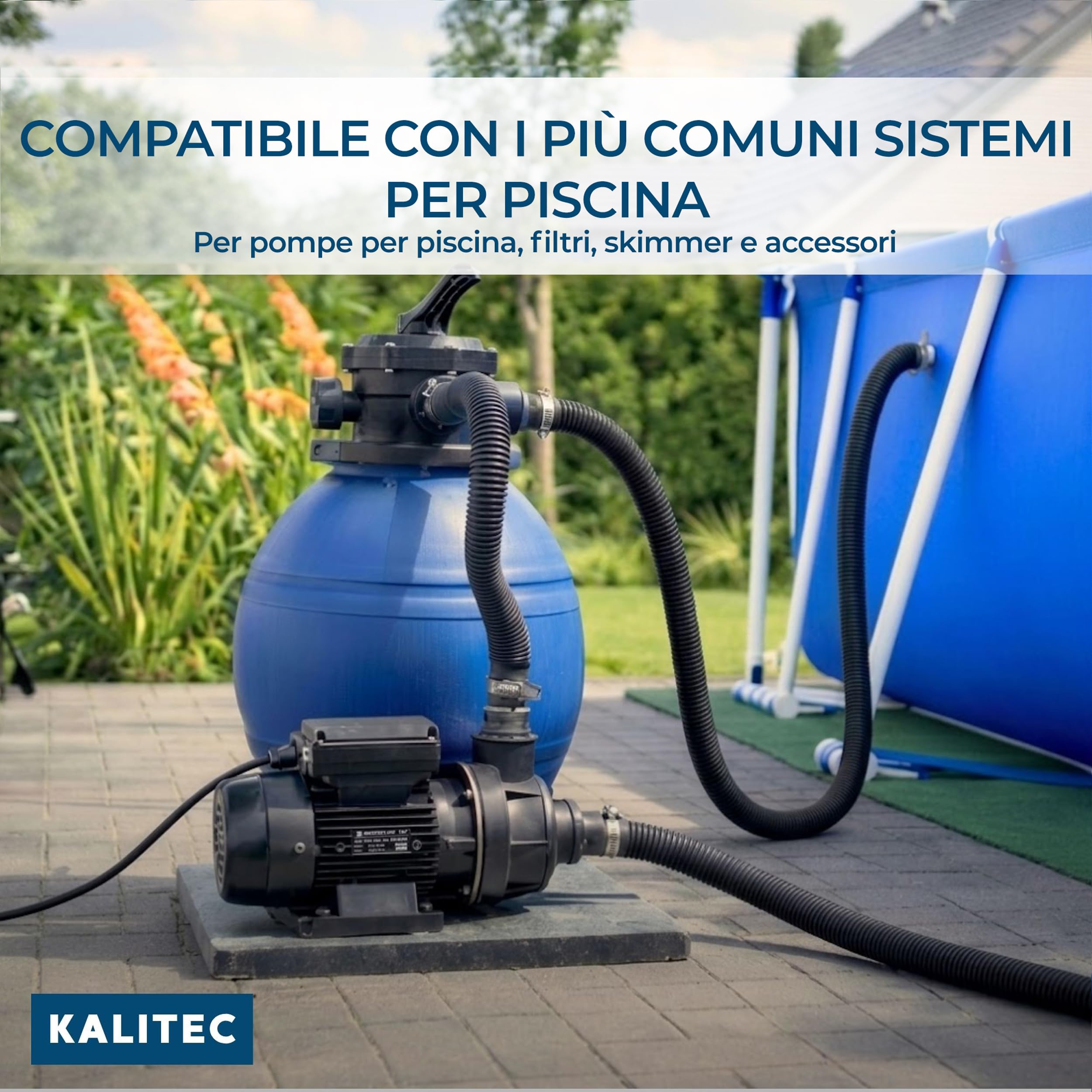 Tubo Per Piscina Con Manicotti, Galleggiante, Flessibile E Sezionabile Ideale Per Pulizia Aspirazione Skimmer E Pompe Filtranti Bianco 32 Mm 38 Mm 11953