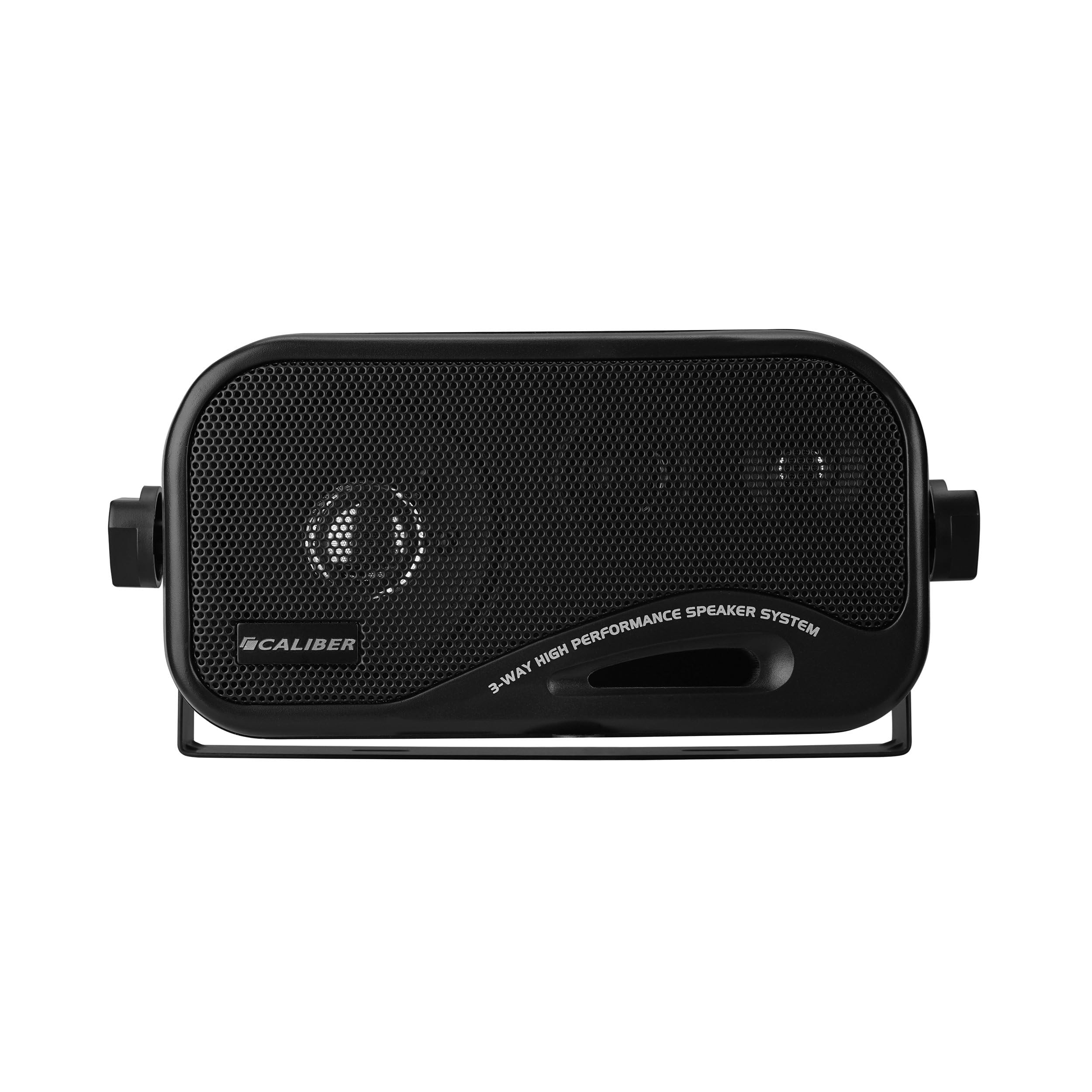 Caliber Haut Parleur de Voiture - 2X Enceinte Voiture - FM - SD - USB - AUX - Puissance Maximale 120W - 80W RMS - Matériel de Montage Inclus - Noir - 185 x 98 x 115 mm