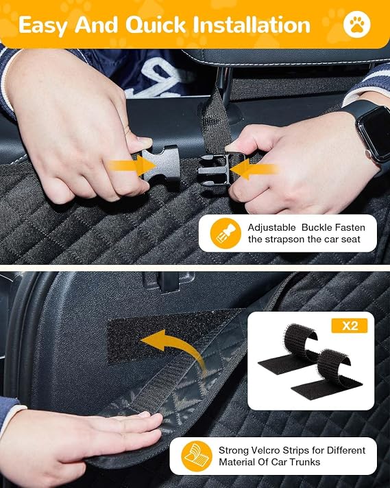Waterproof Car Boot Liner, Heavy Duty Non-Slip Trunk Mat | Heavy Duty Quilted Design, Full Coverage Protection, Non-Slip Backing, Easy to Install & Clean, Fits SUV, Estate & Hatchback