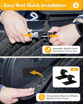 Waterproof Car Boot Liner, Heavy Duty Non-Slip Trunk Mat | Heavy Duty Quilted Design, Full Coverage Protection, Non-Slip Backing, Easy to Install & Clean, Fits SUV, Estate & Hatchback