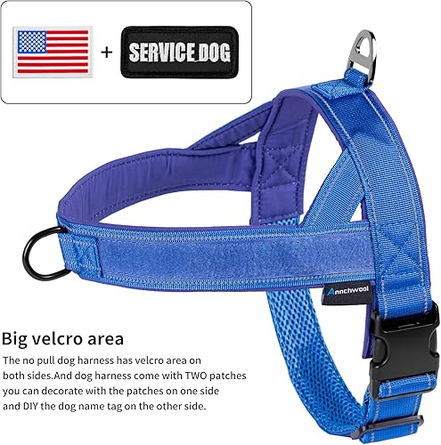 Miniatura 3 de Arnés para perro sin tirones con funda para Airtag y dos parches, ajuste rápido y arnés reflectante a prueba de escapes, arnés de chaleco fácil de