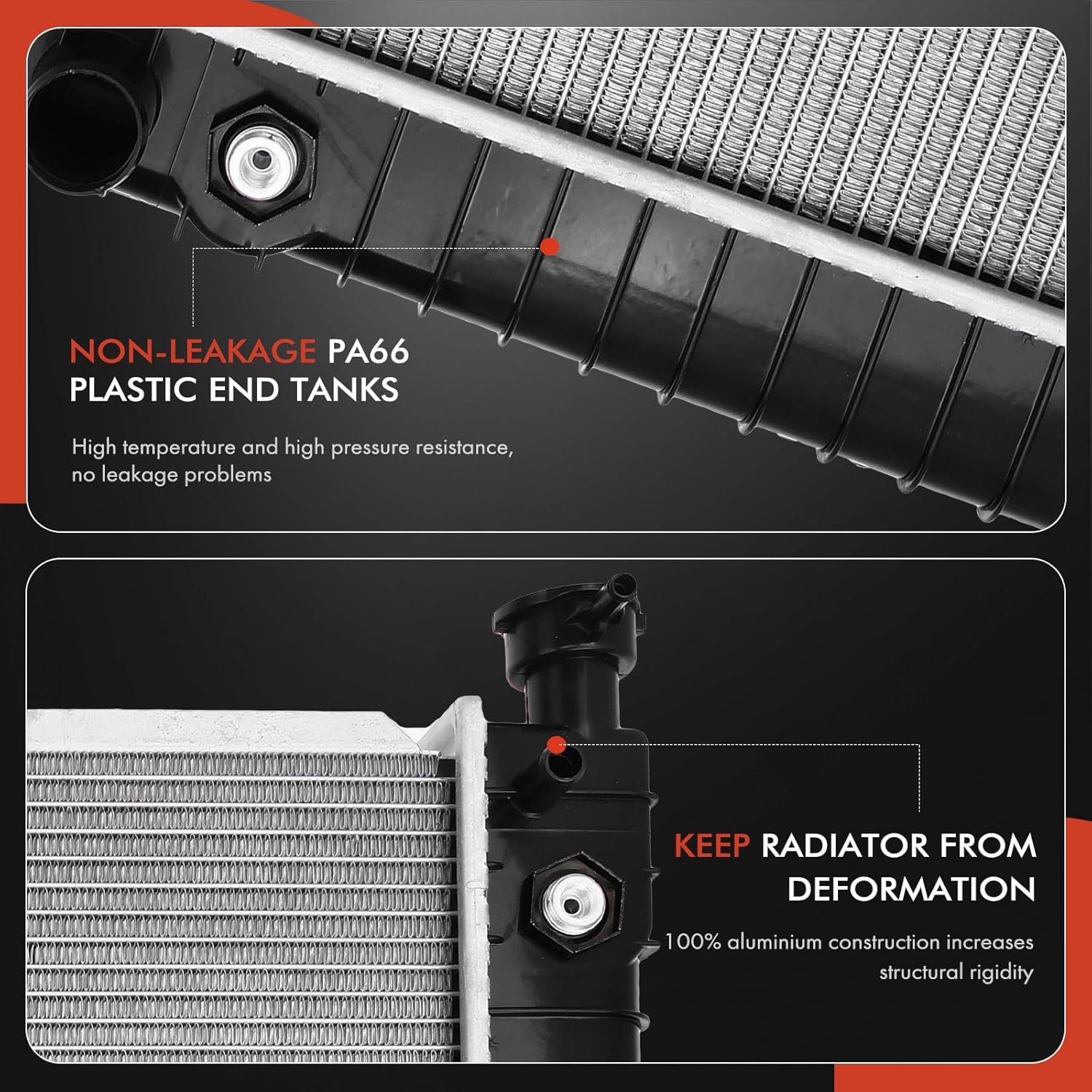 A-Premium Engine Coolant Radiator with Transmission Engine Oil Cooler Compatible with Chevy & GMC C1500 C2500 C3500 Suburban, K1500 K2500 K3500 Suburban, Automatic Trans., Replace# 8010622, 3058768