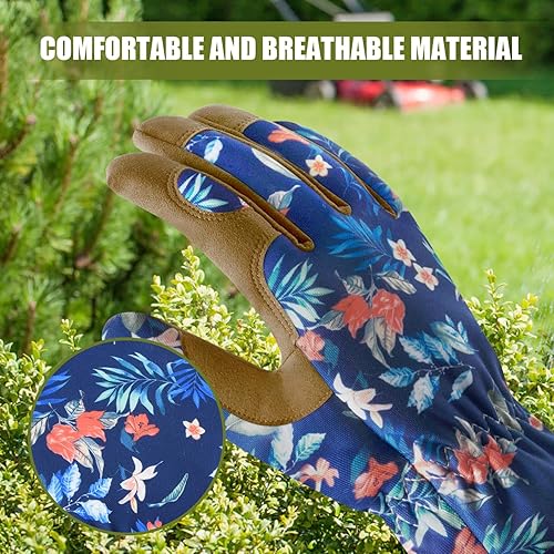 Miniatura 5 de Leather Gardening Gloves Thorn Proof for Women,Womens Garden Work Gloves Gifts,Weed Pulling Gloves for Planting,Pruning