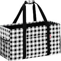 Vista 10 de Bolsa de Mano de Utilidad Extra Grande, Bolsas de Comestibles Reutilizables Plegables, Bolsa Plegable con Marco de Alambre Metálico y Tablero