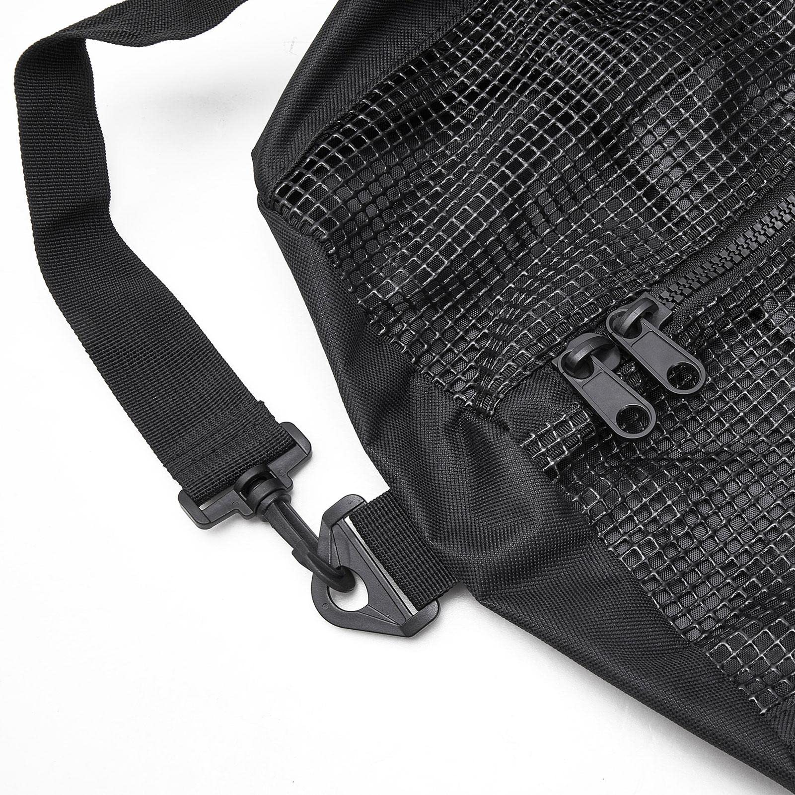 Borsa da Sub - Borsone Sportivo in Rete con Cerniera,Borsone da Viaggio in Rete Pieghevole di Grande capacità con Cerniera per Attrezzatura e Attrezzatura per Immersioni subacquee