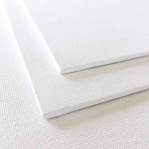 Vista 2 de milo Tableros de lienzo para pintar 12 x 12 pulgadas Paquete de 24 paneles de lienzo planos, imprimados y listos para pintar suministros de arte