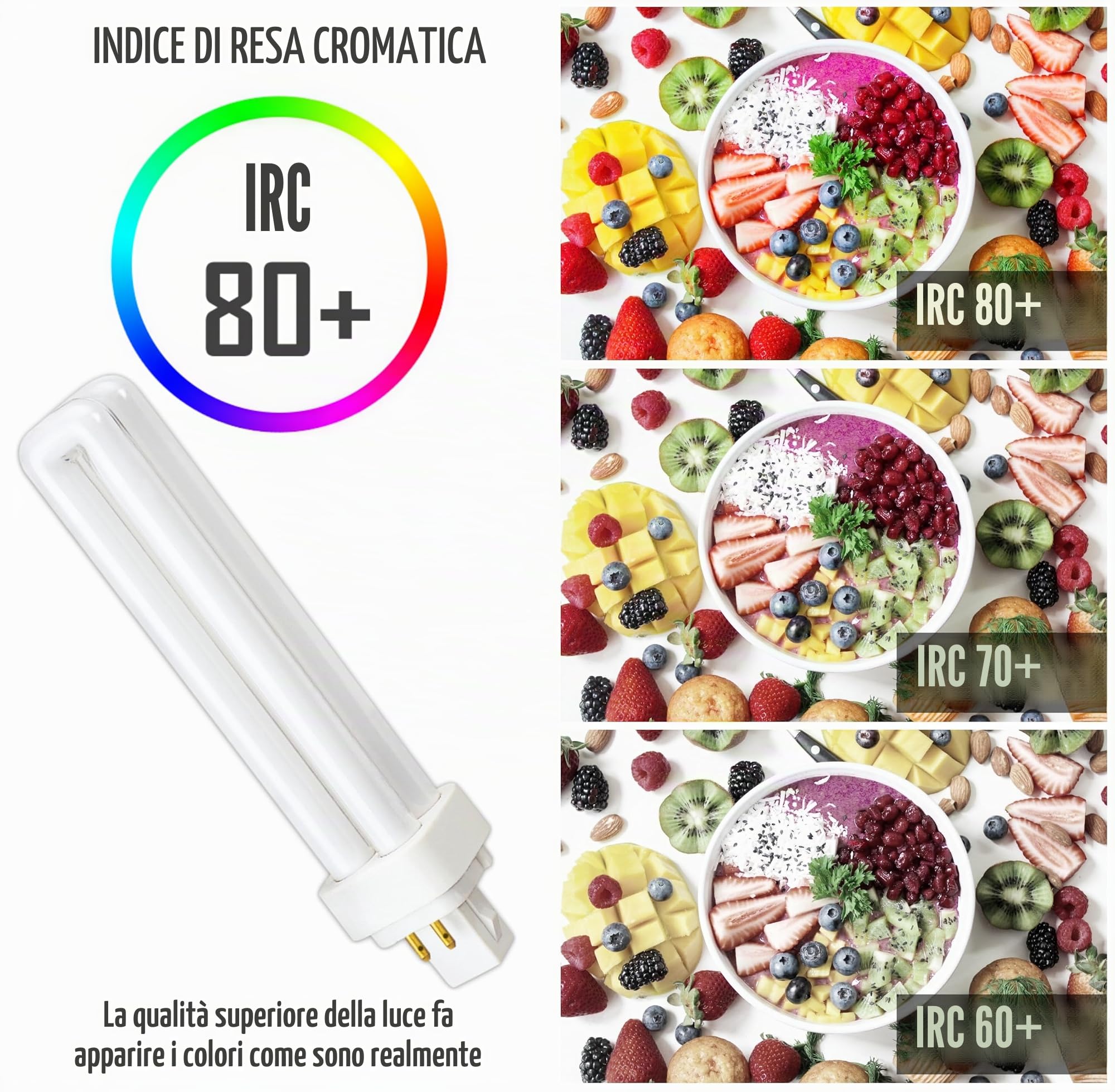 CLAR - Lampadina PLC Gemini D/E 26W Luce Naturale 4000K G24q-3 L, Non Regolabile (Pack 10)