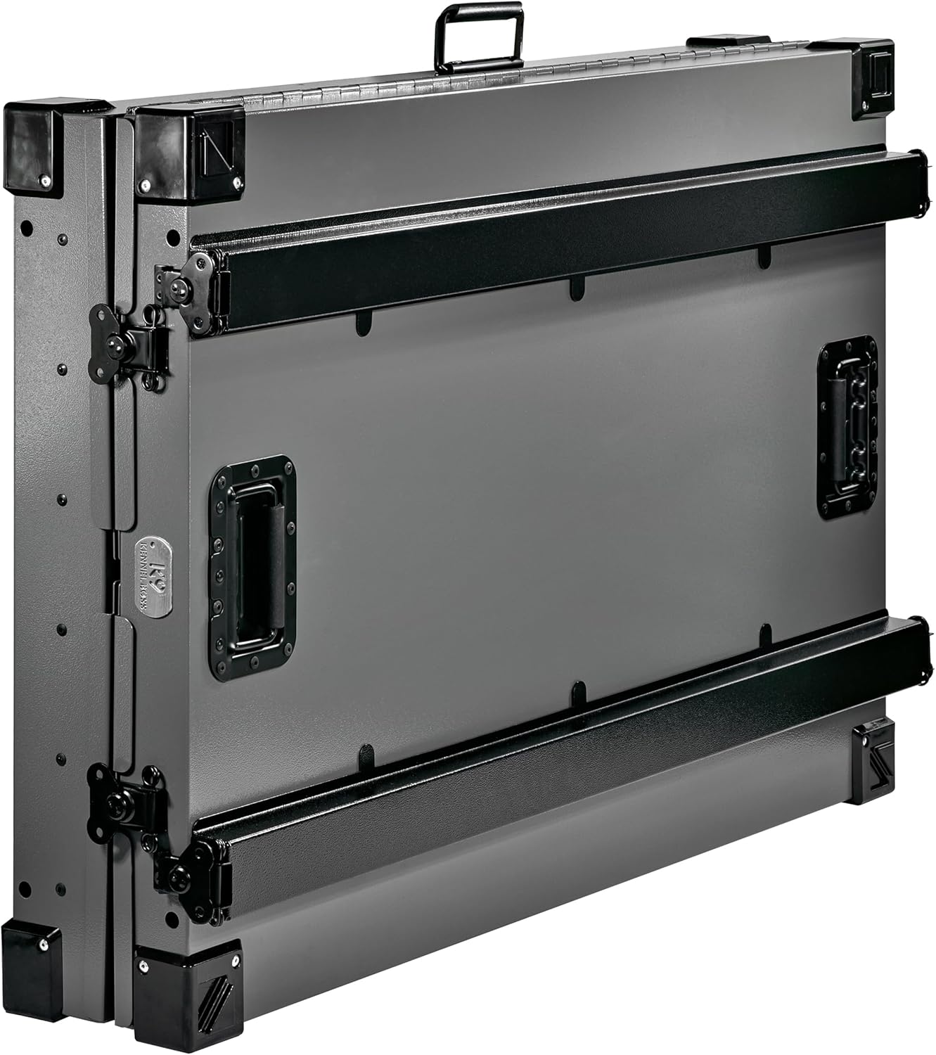 K9 Kennel Boss - Heavy Duty Fully Collapsible Powder-Coated Aluminum Dog Crate - Large (Gray)