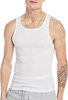 Vista 3 de Hanes Mens Ribbed Tank, Cotton Undershirt Tank, 6-Pack
