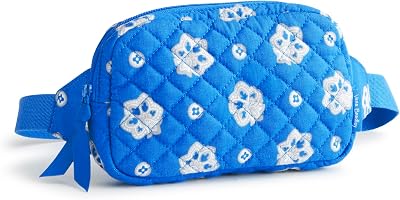Vera Bradley Premium Cotton Large Travel Duffel Bag, Royal Blue/Red Bandana