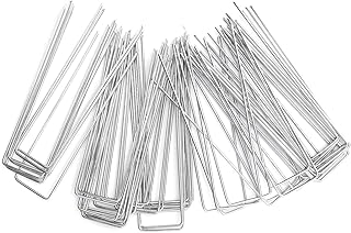 Estacas de jardim, estacas/estacas/pinos/estacas em forma de U 50 peças fixador de grampos de paisagem com resistência às intempéries para paisagem para gramado