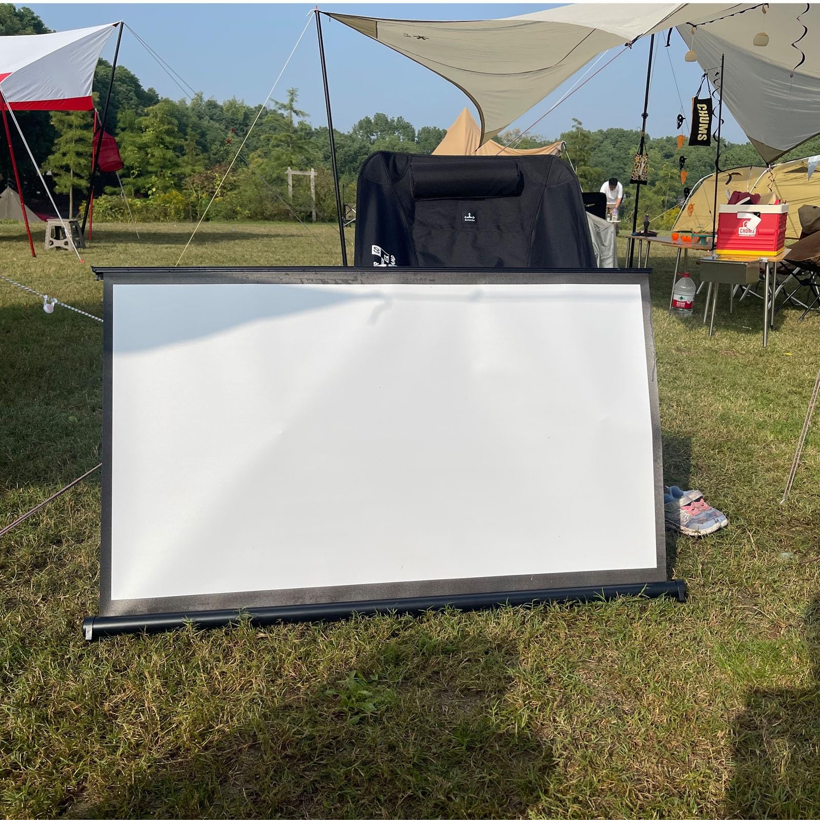 HJXGQJM Schermo di Proiezione da Tavolo，Schermo Proiettore Estraibile, Schermo di Proiezione A Pavimento per Home Theater Cinema Campeggio,Formato 4:3 16:9，30", 40", 50"(4:3,30")