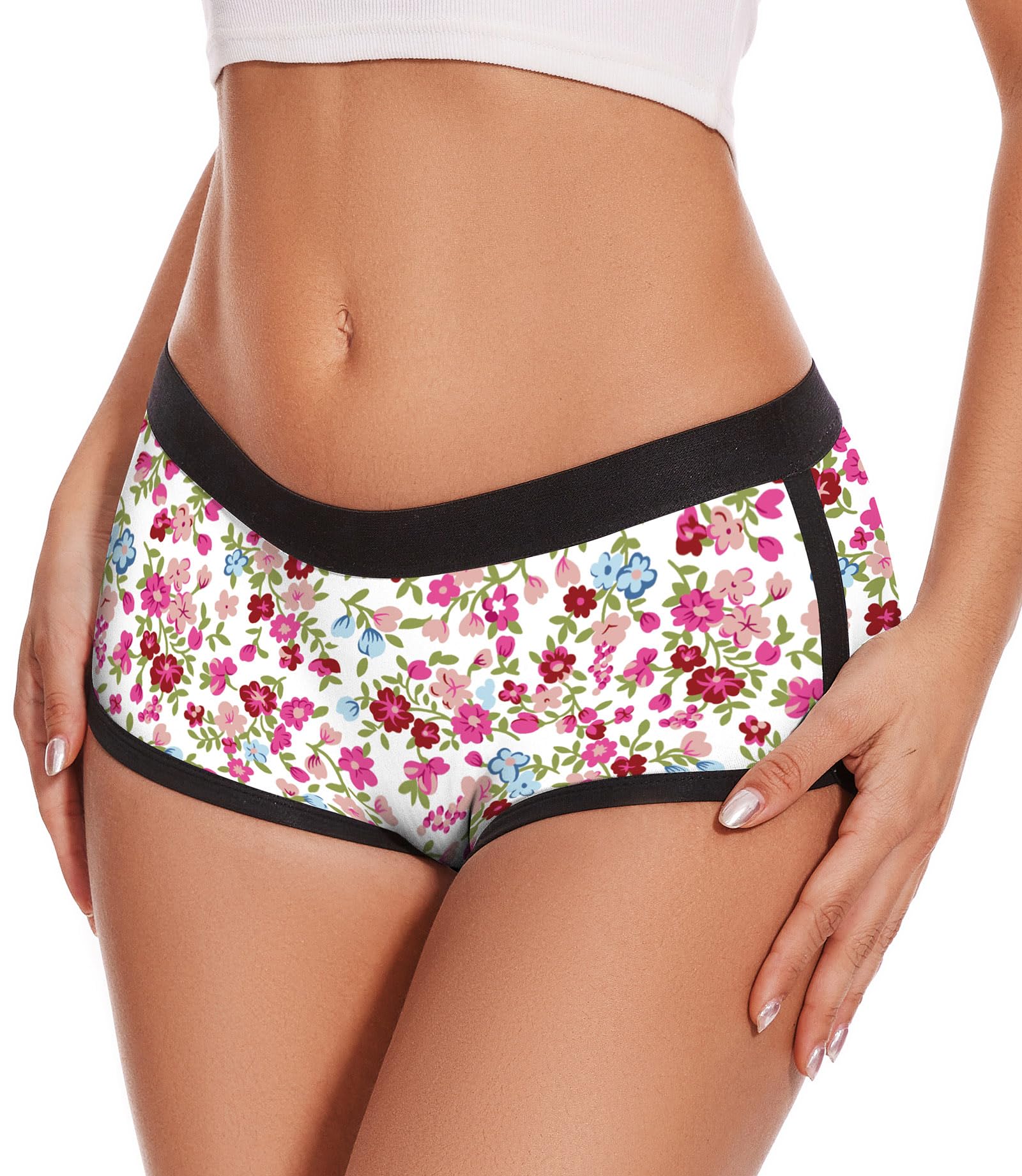 Aueyan Womens Boyshorts Panties Stretchy Boxer Briefs Novelty Lounge Sleep Shorts