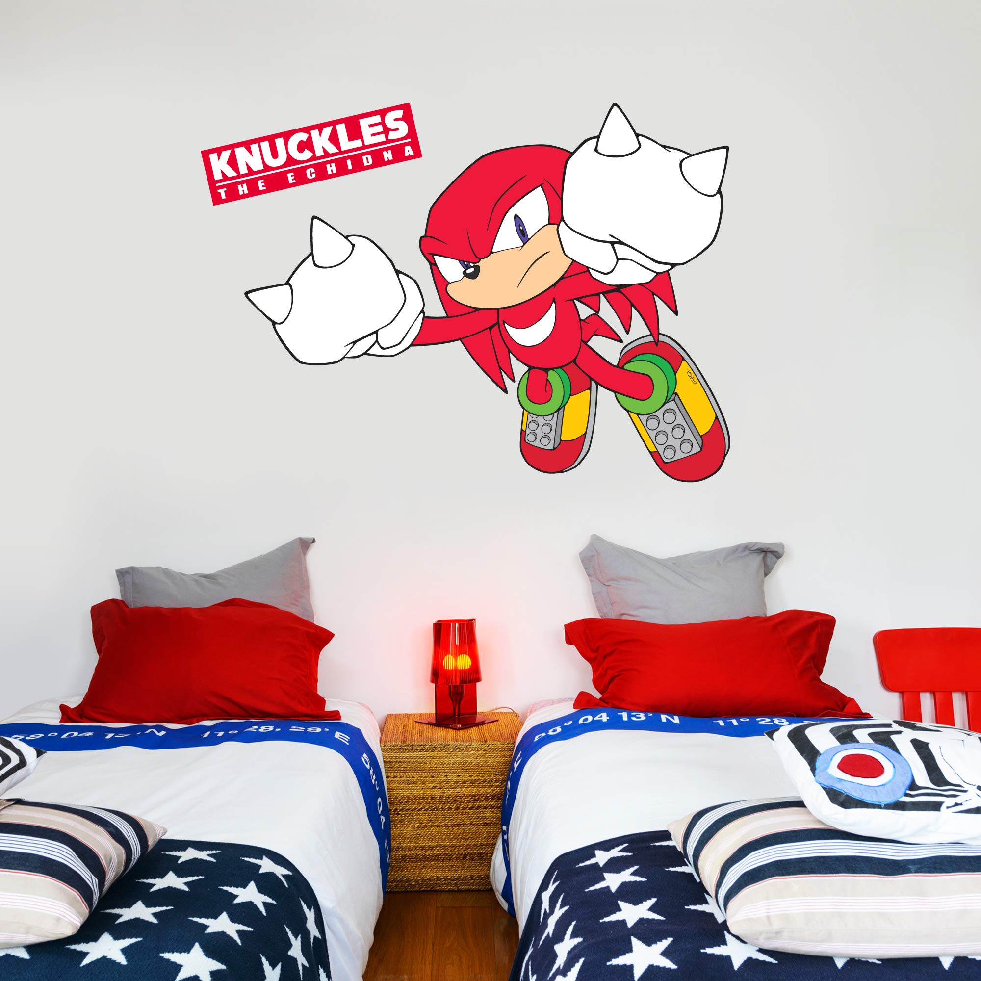 Beautiful Game Sonic The Hedgehog Wall Mural - Knuckles Sticker Decal Vinyl Art (60Cm Width X 45Cm Height)